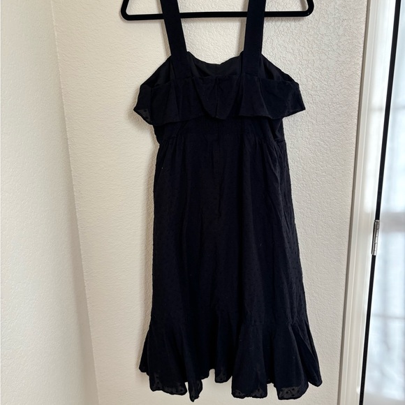 J. Crew Size 6 Dress Black Midi in Cotton Clip Dot Sleeveless - Picture 4 of 7